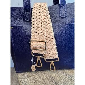 Crossbody Purse Woven Cream Bag Strap Guitar Strap NEW